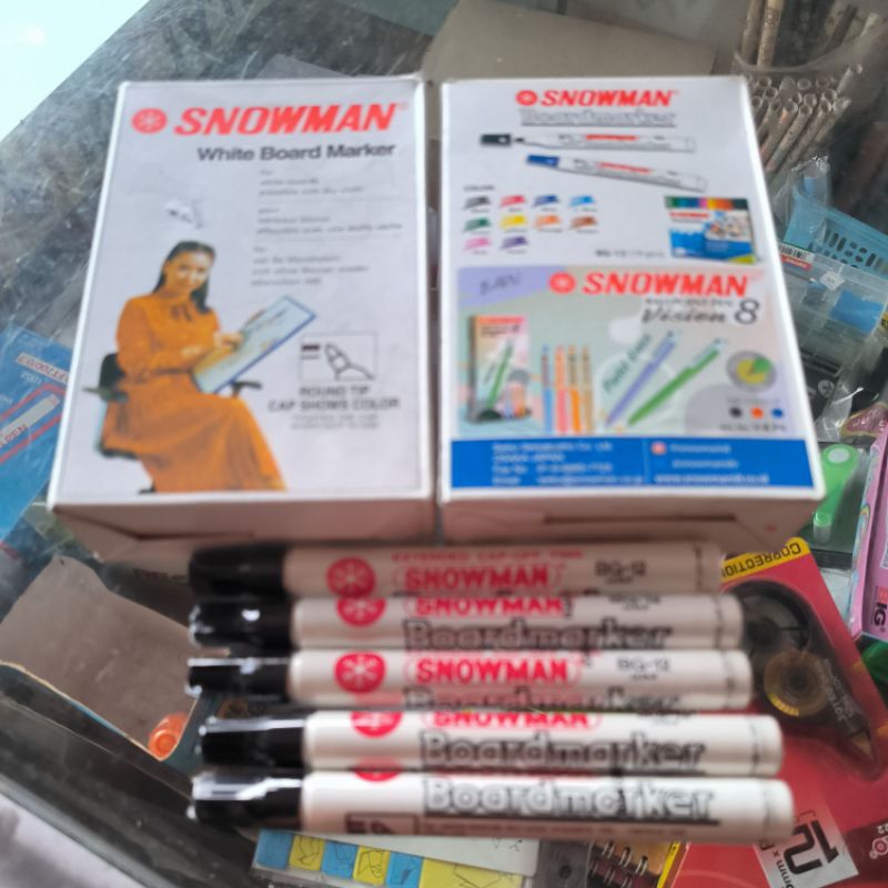 

Spidol Snowman White Board hitam , Permanent