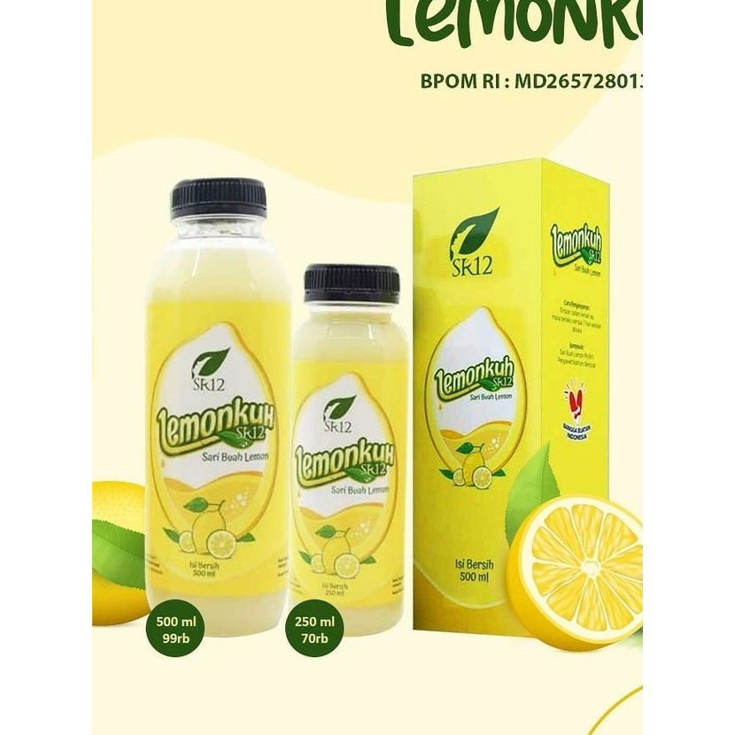 

Lemonkuh SR12 Sari Buah Lemon Asli 250ml, 500 ml