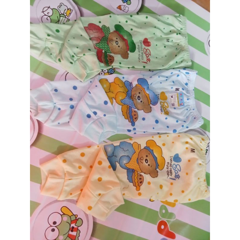 celana panjang bayi donat 1 lusin ukuran S/M/L/XL