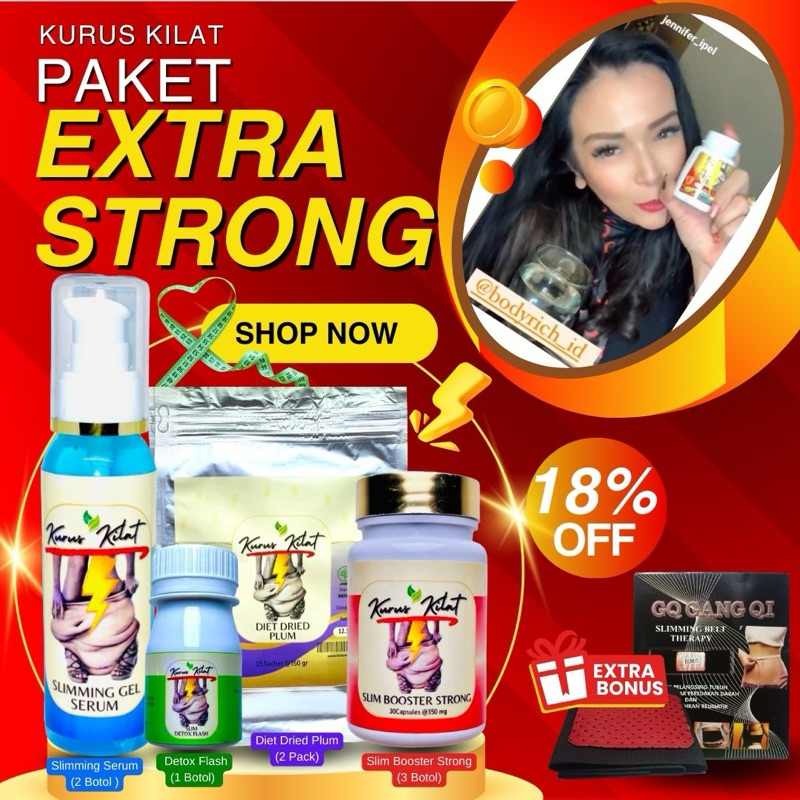 KURUS KILAT PAKET EXTRA STRONG SLIM BOOST Pelangsing Ampuh Penurun Berat Badan No Herballife Obat Di