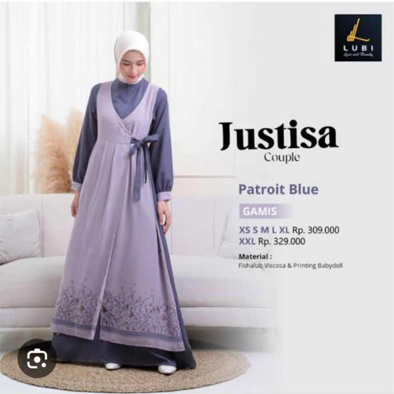 GAMIS JUSTISA PAROIT BLUE BY LUBI