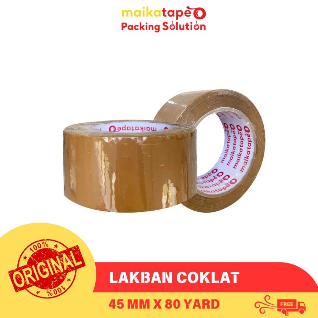 

OPP TAPE / LAKBAN COKLAT MAIKATAPE 45MM x 80 YARD (1 ROLL)