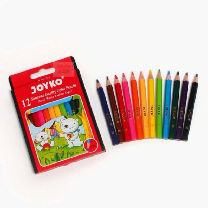 

❤️ Sarjana ❤️ Joyko Pensil Warna Superior Quality Color Pencils Hexagonal Grip PB - isi 12 Pendek
