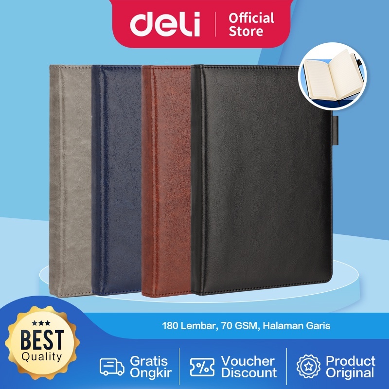 

Notebook Deli 22298 Leather Cover A5 ( Buku Catatan Agenda Sampul Kulit Sintetis )