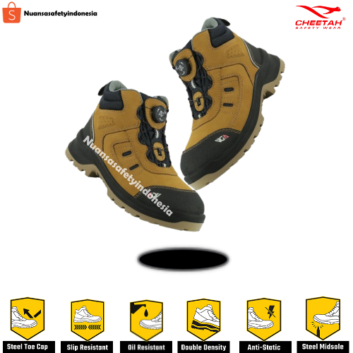 Sepatu Safety Cheetah ADV Jubatus Sand 6112K - Safety Shoes Cheetah 6112 K Original