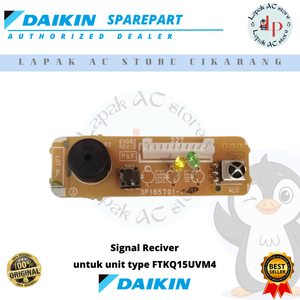 Modul Sensor Udara / Signal reciver AC DAIKIN Thailand Inverter 1/2 PK FTKQ15UVM4