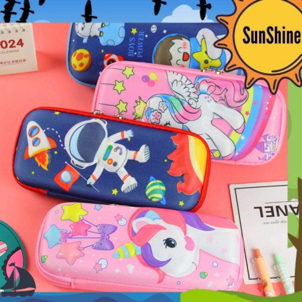 

✨Sunshine Fancy✨ Kotak Pensil / Pencil Case 3D Timbul Jumbo Motif Cute Karakter SK0096