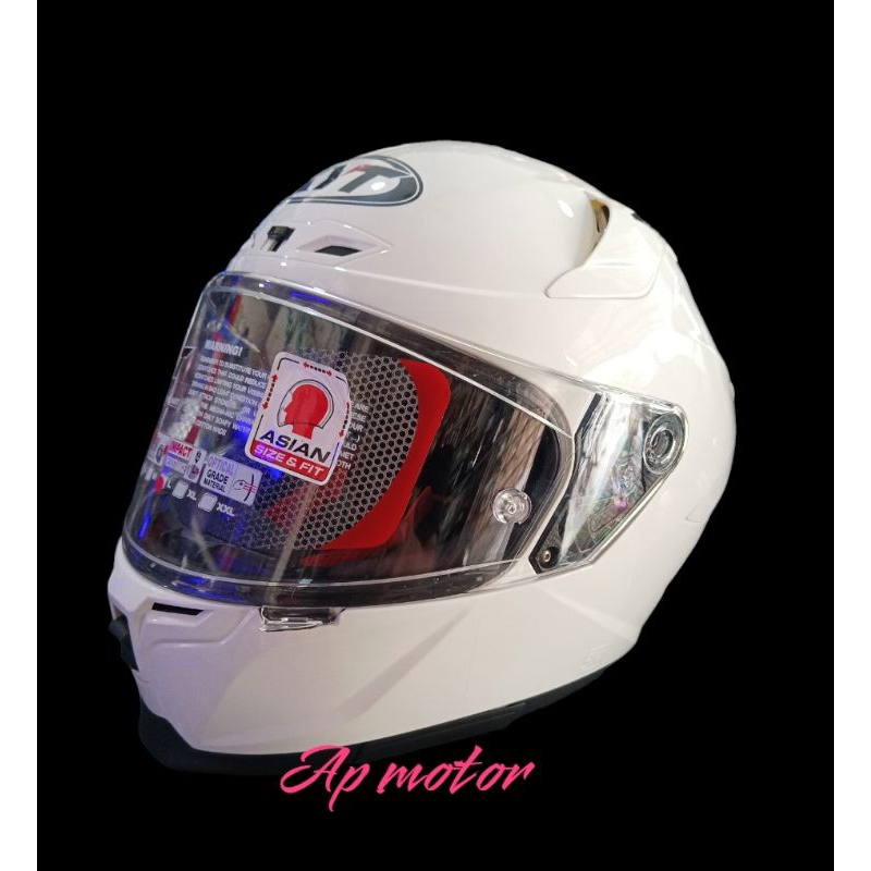 HELM KYT STRIKER SOLID POLOS WHITE PUTIH KYT FULL FACE
