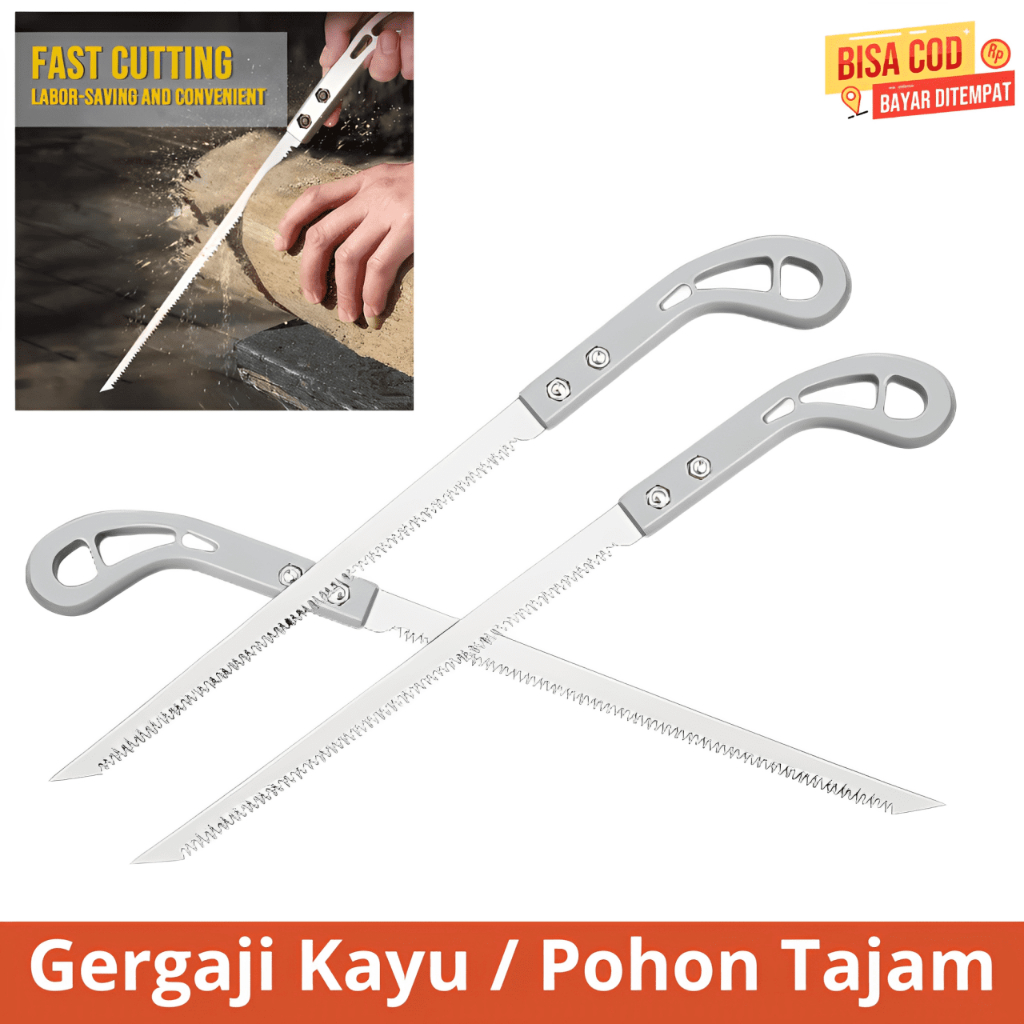 Gergaji kecil serbaguna - gergaji tangan sederhana - gergaji kayu / pohon kuat dan tajam - gergaji k