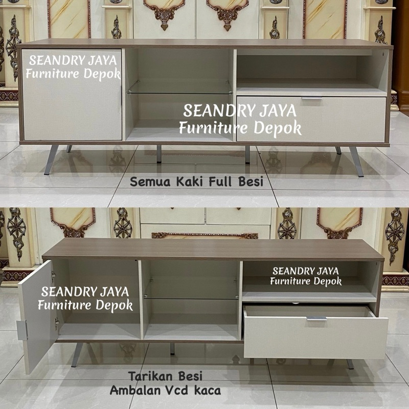 RAK TV MINIMALIS KEKINIAN/modern/rak serba guna/tv 45/50/55/60 inc/kuar awet kokoh/meja/kaki besi/SE