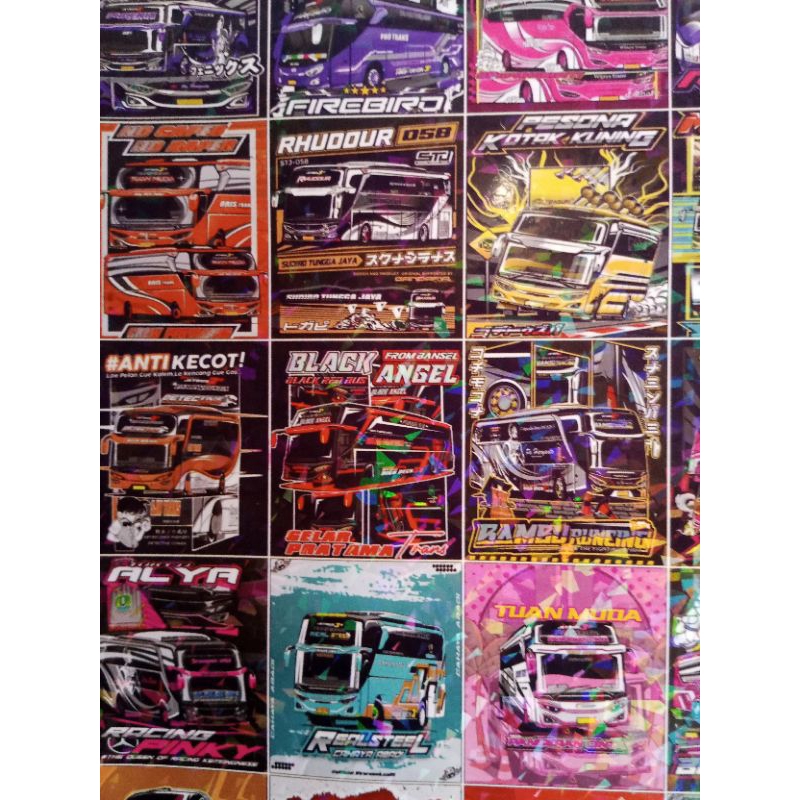 

stiker kotak hologram bis telolet 15pcs random
