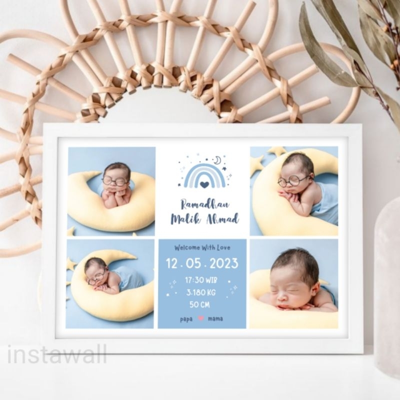 Cetak foto bingkai Biodata bayi Cetak foto Biodata kelahiran bayiEdit foto bayi newborn aesthetic De