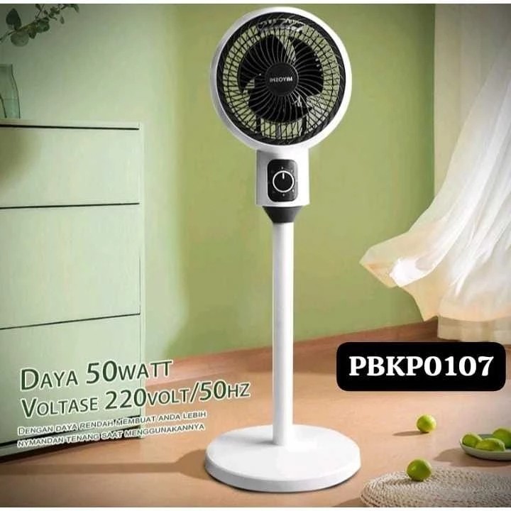 Miyoshi M816 Kipas Angin Berdiri 9 Inch Putar 180 Derajat