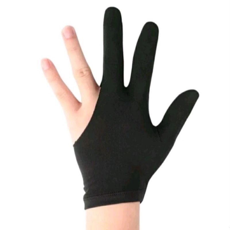 (acc ptk) sarung tangan billiard billiar hand glove billiard sarung tangan 3 jari / sarung tangan bi