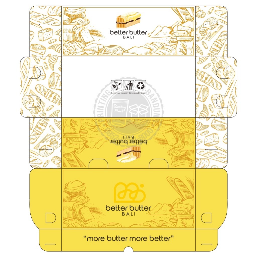 Dus Roti Bakar Bahan Ivory 300gsm Custom Cetak