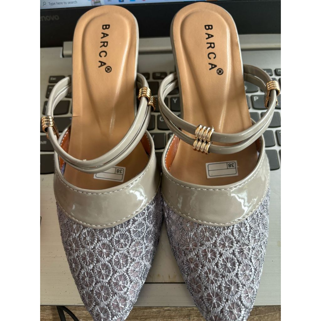 Sepatu Sandal BARCA BRUKAT CINCIN WANITA/HAK TAHU 3 cm/SENDAL WANITA BAPAU