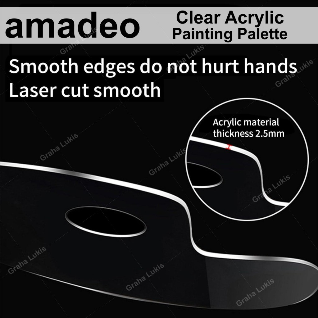 

H7Y Amadeo Clear Acrylic Painting Palette