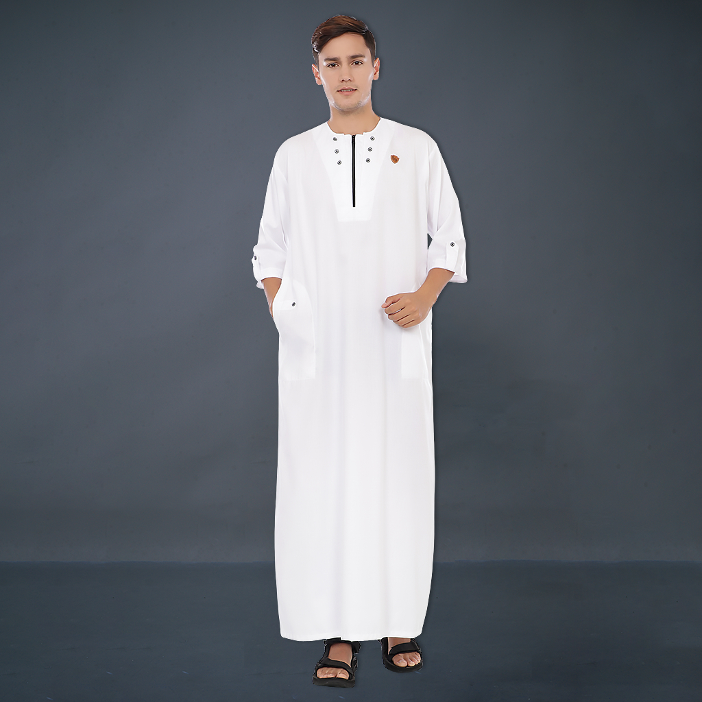 Kawan Muslim - Jubah Gamis  Pria Muslim Toyobo Lengan Pendek Kekinian Kawan Muslim