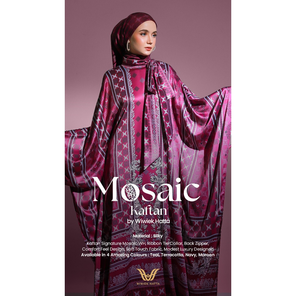 Wiwiek Hatta (WH) Mosaic Kaftan Signature Print