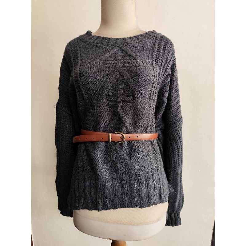 Sweater Cable Knit (Kepang) Oversize