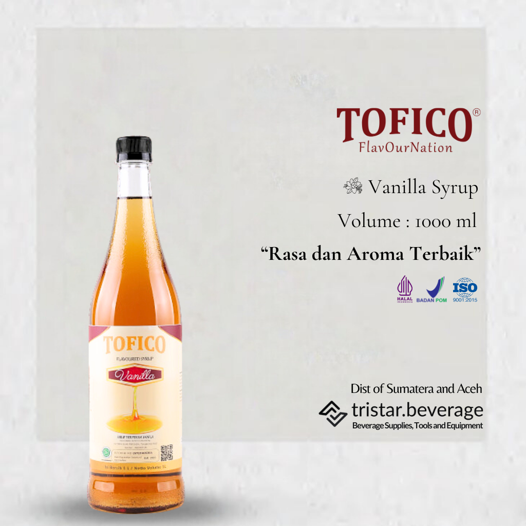 

TERLARIS - Sirup Premium Rasa Vanilla / Vanila - Tofico Syrup 1 Liter