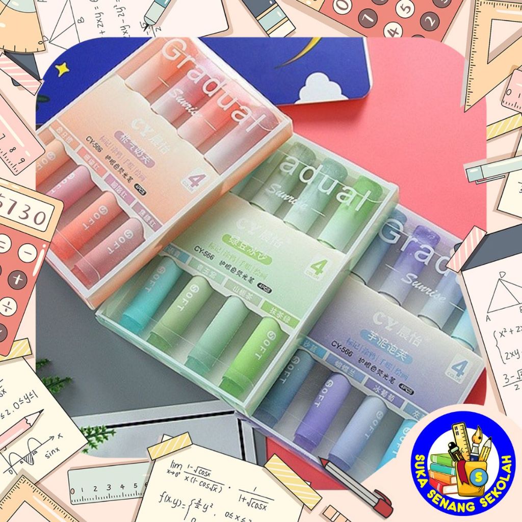 

Highlighter Gradual Pastel Set 4 In 1 S0247