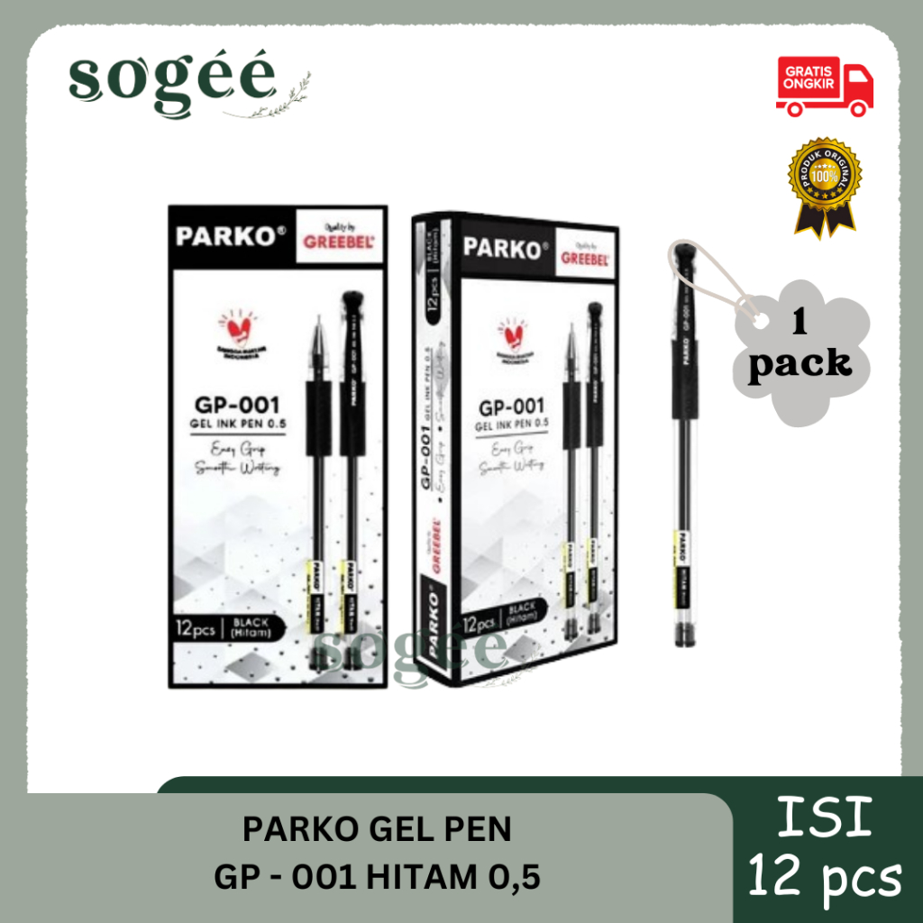 

Sogee ☘️ Pulpen Gel Parko Greebel GP-001 (1 Box/Pack Isi 12 Pcs)