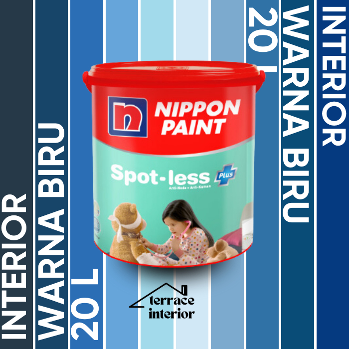 Cat Tembok Spotless Plus Nippon Paint Interior Warna Biru 20 Liter