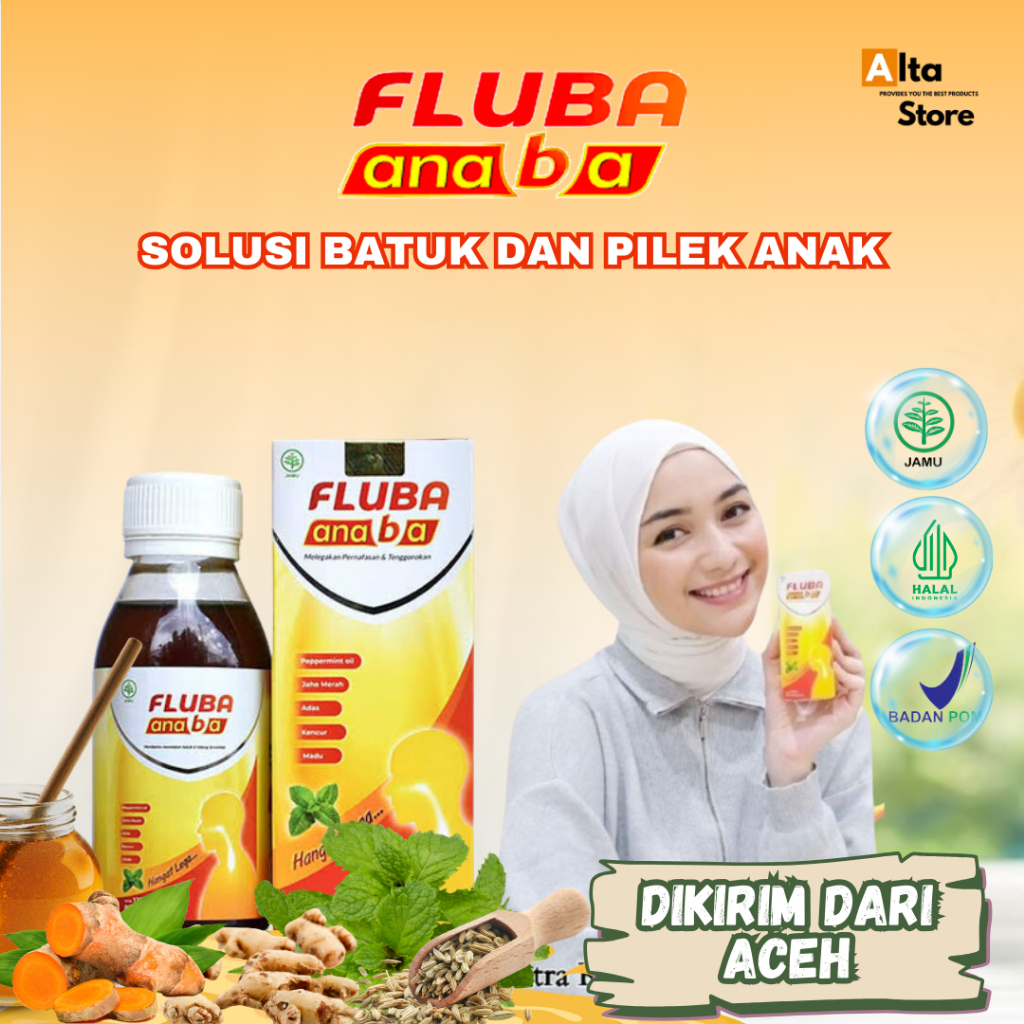 FLUBA ANABA - Obat Batuk dan Flu Anak dan Dewasa, Paling Ampuh Atasi Batuk, Batuk Menahun, Radang Te