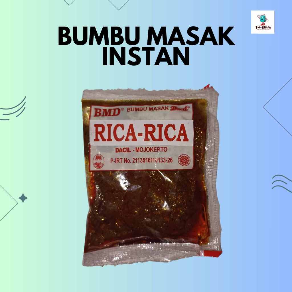 

BUMBU MASAK RICA RICA INSTAN BMD CEPAT SAJI SERBAGUNA DAPUR PALING ENAK TERLARIS PALING MURAH GROSIR