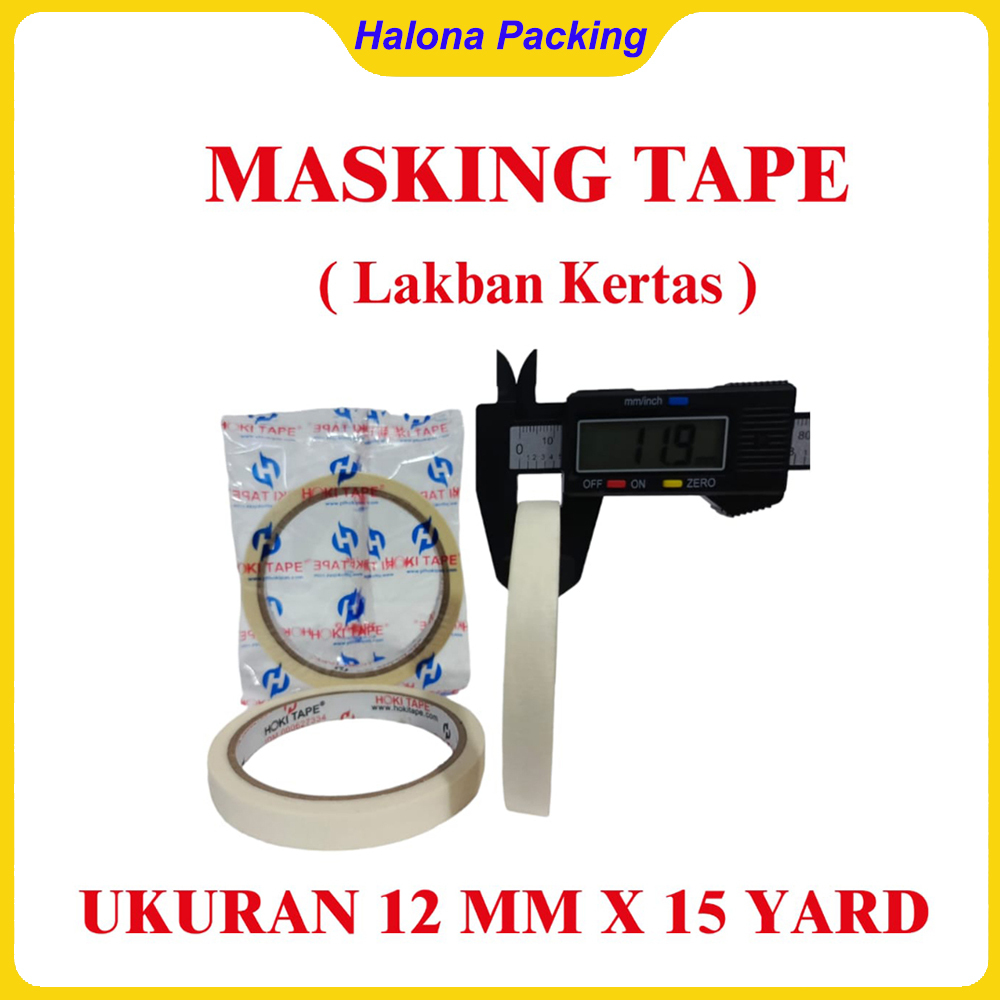 

Lakban Kertas /Masking tape Putih 12mm x 15yard