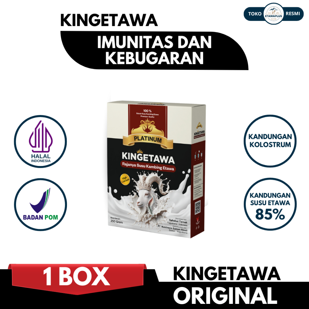 

Kingetawa - Paket 1 Box - Susu Kesehatan Kambing Etawa Rasa Jahe 100% Asli Original Atasi Nyeri Sendi dan Tulang