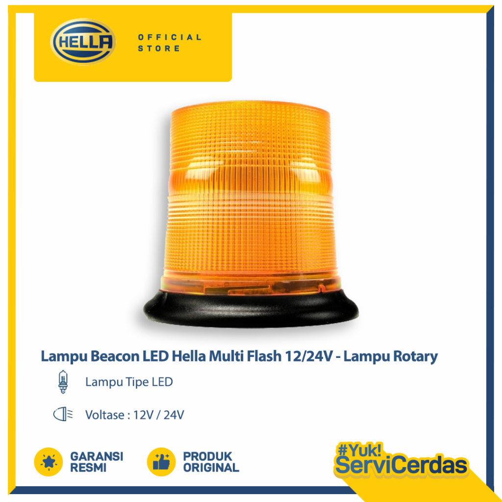Lampu Beacon LED Hella Multi Flash 12/24V - Lampu Rotary
