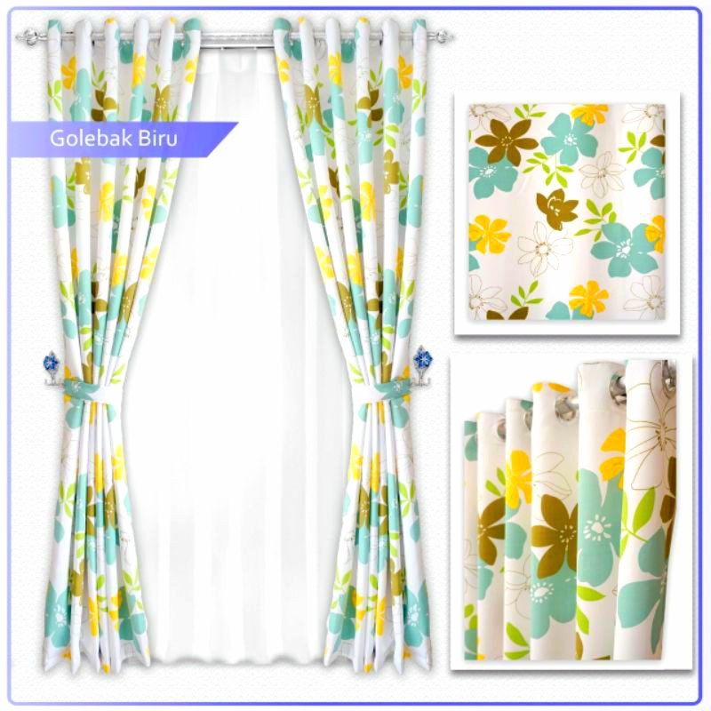 Gorden minimalis panjang 150cm-270cm Gorden Pintu Gorden Jendela Kamar Tirai Rumah