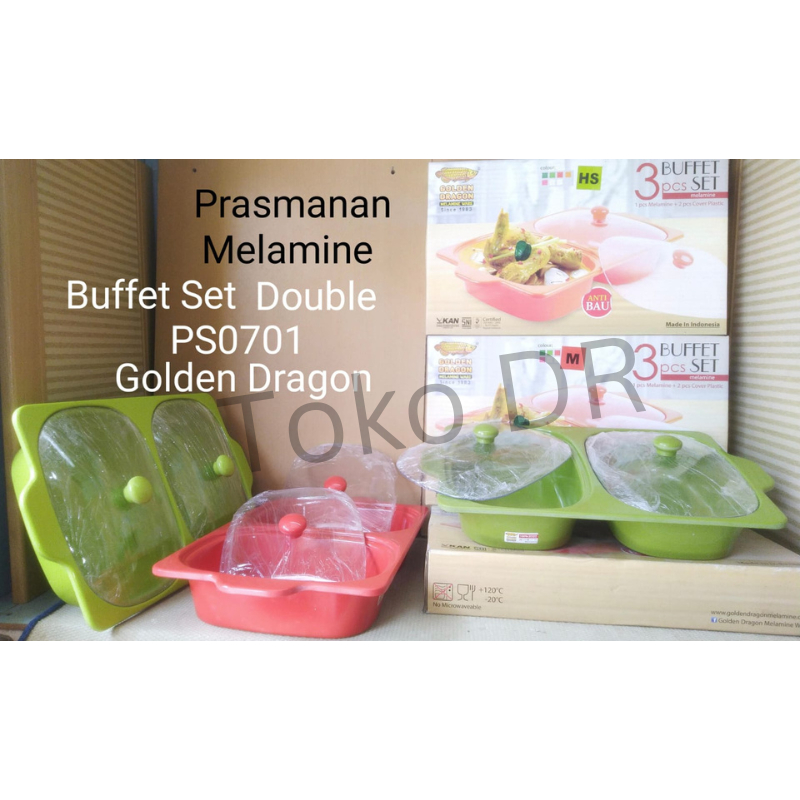 Prasmanan Melamine / Buffet Set Double PS0701 / Golden Dragon / Melamine