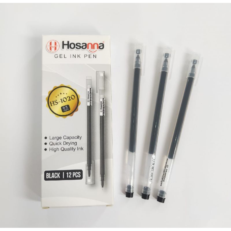 

(ECER/ 1PCS) PULPEN GEL HOSANNA HS-1020/BALLPOINT GEL BALCK BULPOINT