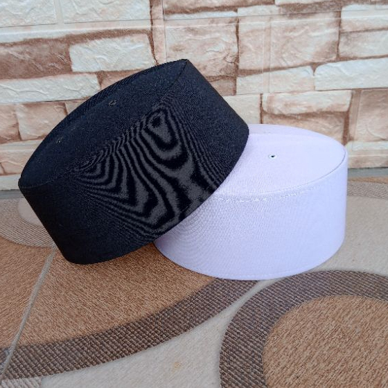 peci kopiah haji putih polos/peci haji/peci batok polos putih/peci santri