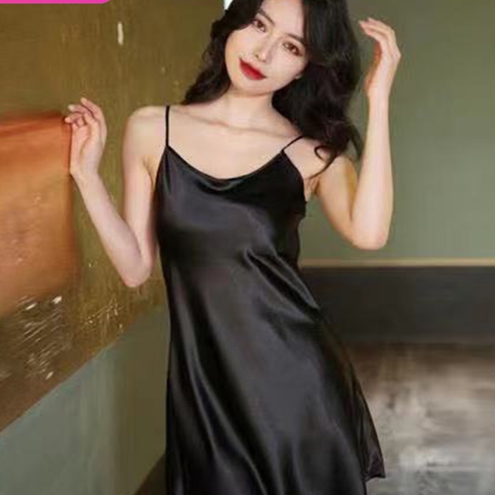 DISKON Baju tidur seksi Baju rumah santai seksi dress santai dress tidur seksi Bahan silk sutra halu