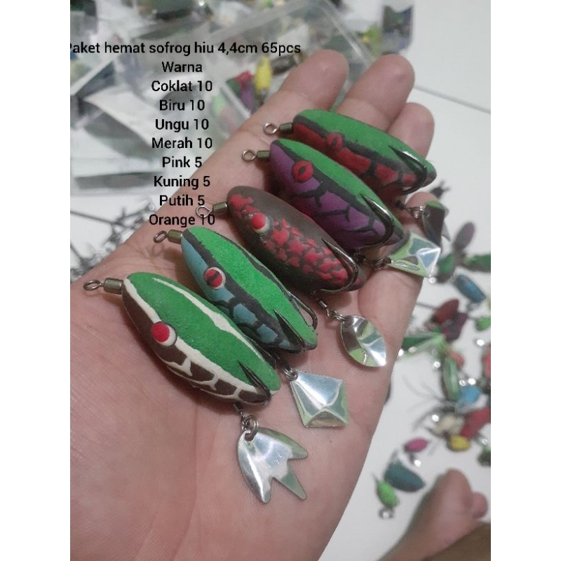 paket hemat 65pcs sofrog hiu 4,4cm