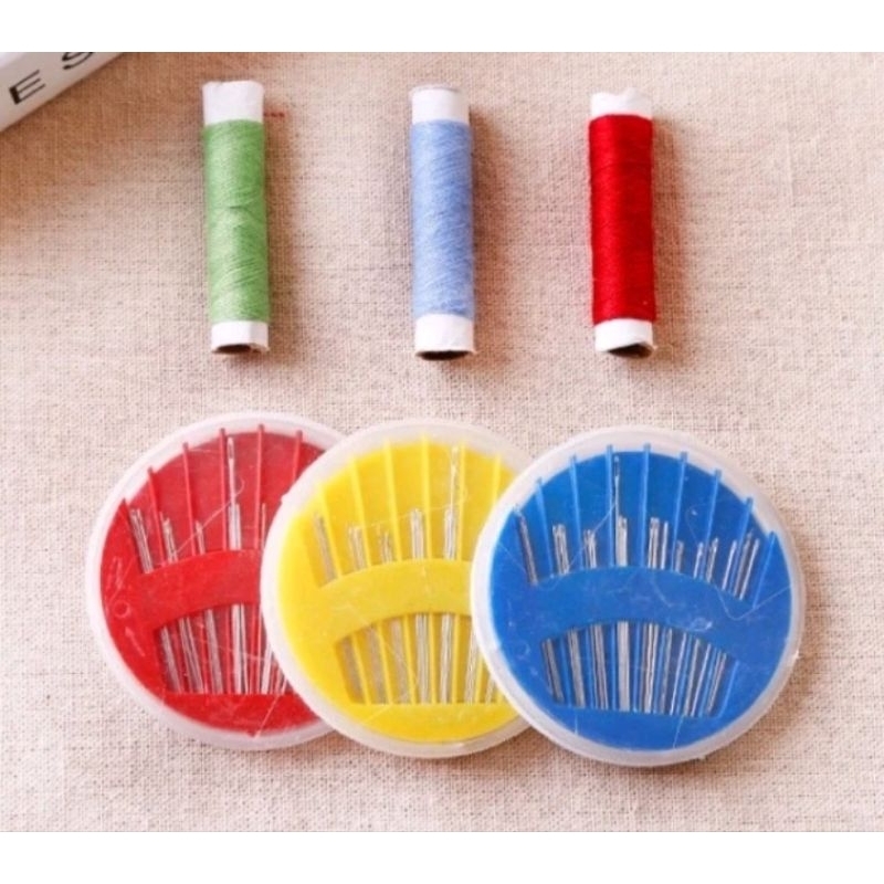 JARUM JAHIT TANGAN SET WADAH BUNDAR JARUM JAHIT TANGAN 1SET JARUM SET SERBAGUNA JARUM JAHIT SERBAGUN