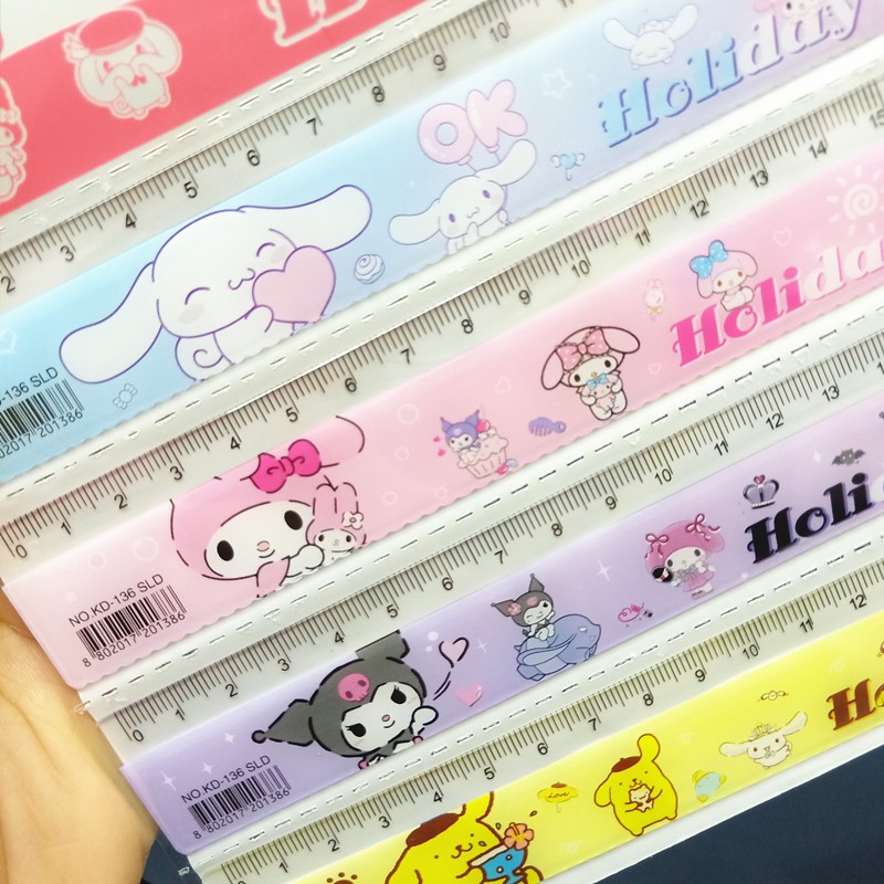 

Penggaris Karakter Sanrio 15cm Melody, Kuromi, Pompurin, Cinnamorol