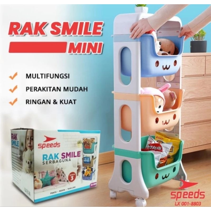 RAK SMILE SUSUN 3 BIGGY HOME RAK MAINAN ANAK SERBAGUNA