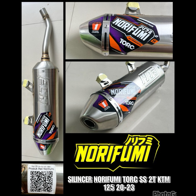KNALPOT NORIFUMI TORC STAINLESS ORIGINAL 2T KTM 125 TH 20-23