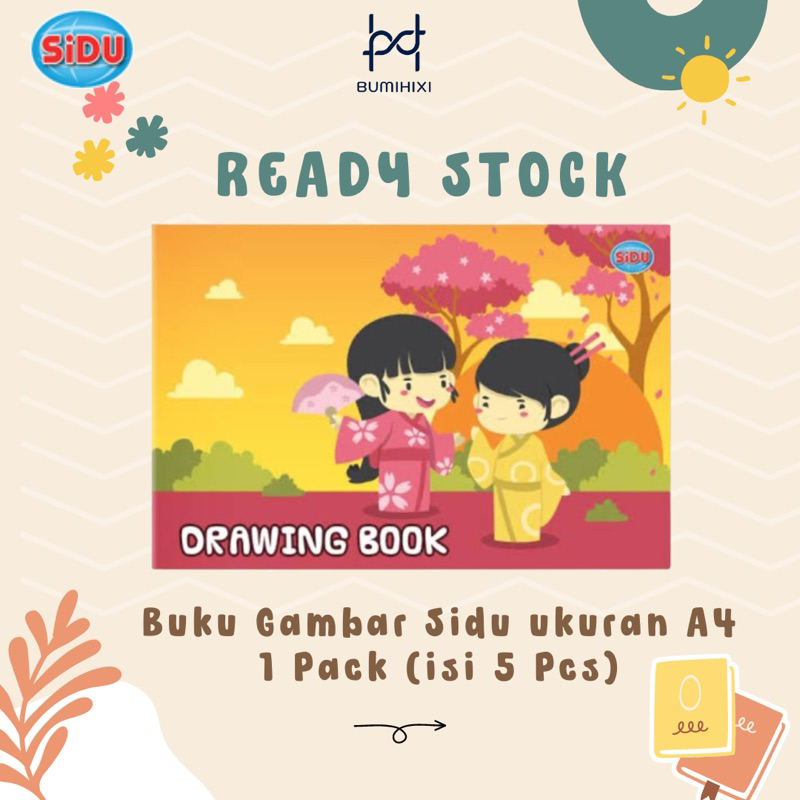 

Ready Buku Gambar Ukuran A4 Merk Sidu 1 pack isi 5