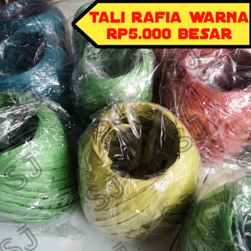 

tali rafia warna warni (besar) ecer rp5.000an 1pcs