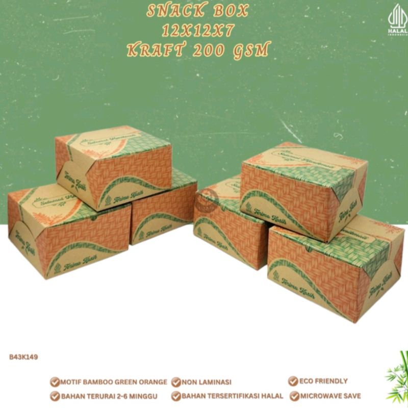 kotak snack box 12x12 12x14
