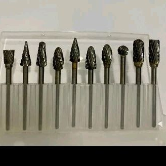 ikura rotary file set 10pcs tungsten rotary carbide mata bor cun 6mm as 4mm batu osco besi set
