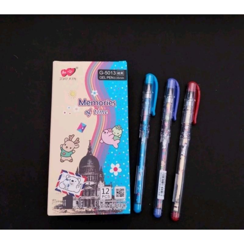 

Bolpen Gel Karakter 0.35mm Satuan /Pulpen Zhi xin / Bolpen Lovina