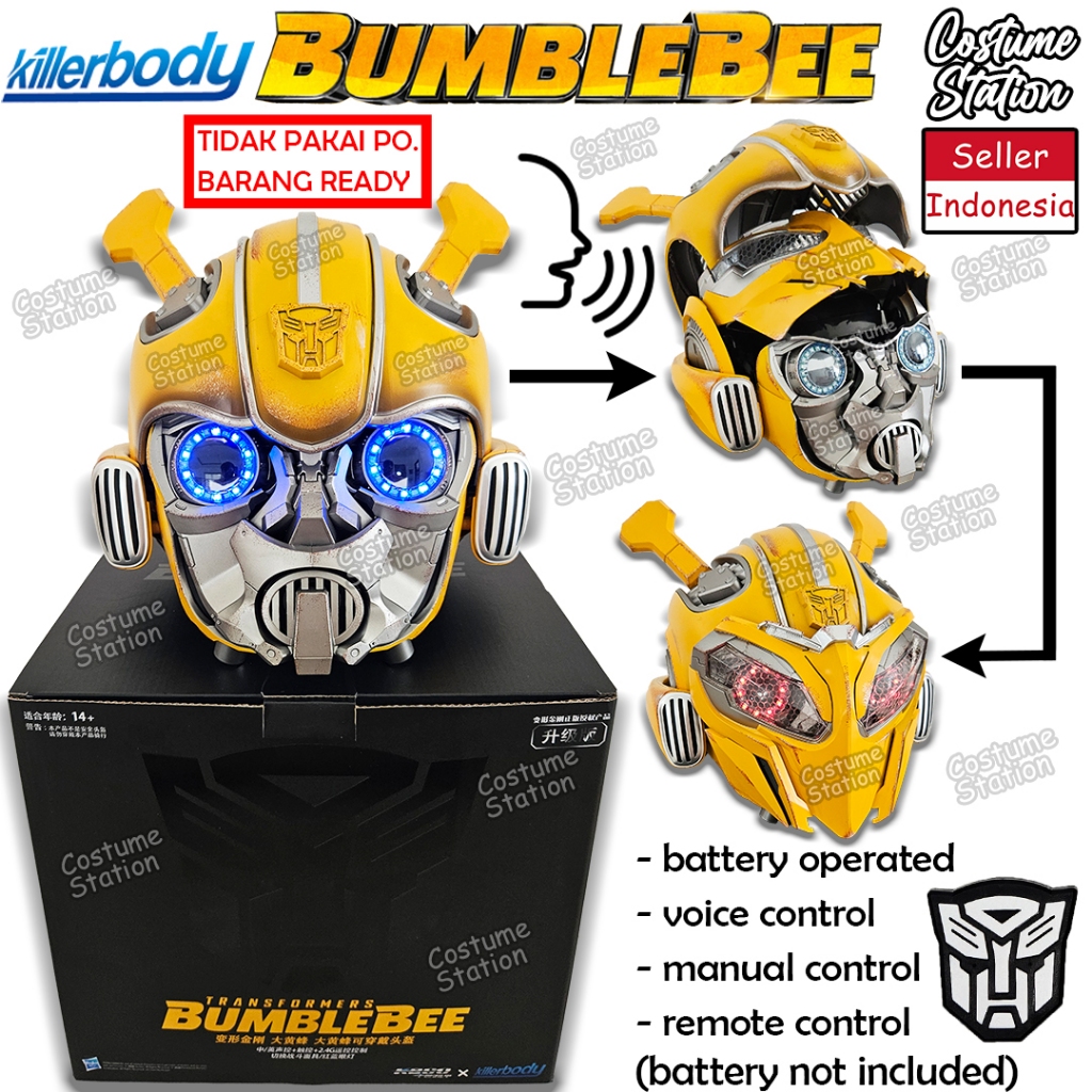 Helm Bumblebee Transformer Killerbody / Topeng Helmet Mainan Robot READY NO PO