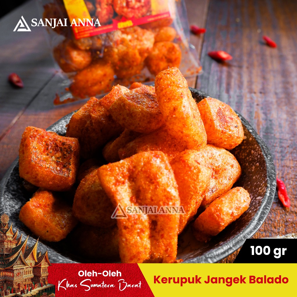 

SANJAI ANNA/KERUPUK JANGEK BALADO/KERUPUK KULIT/JANGEK BALADO 100 GR